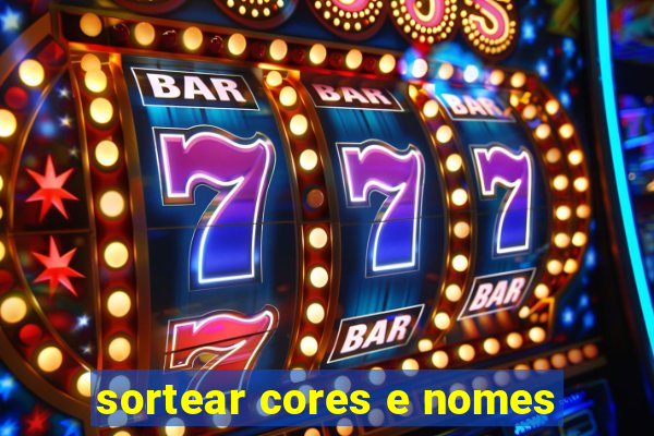 sortear cores e nomes